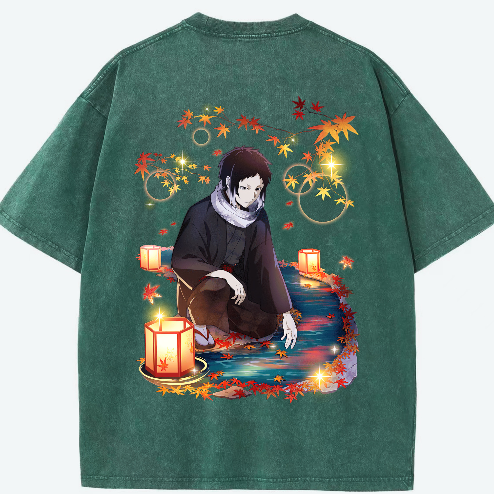 （画像用） 文豪ストレイドッグス Bungo Stray Dogs 綿100% ヴィンテージ風 半袖Tシャツ（背面プリント）